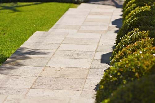 Tumbled travertine