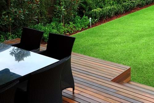 Timber decking & turf