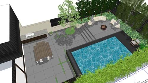 Pool and garden design