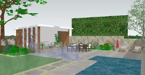 swimming pool and cabana design
