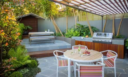 Lilyfield courtyard garden Sydney - outdoor entertaining