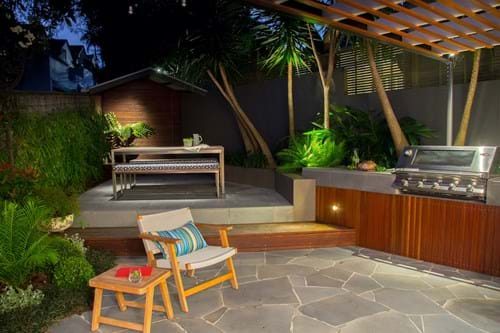 Lilyfield courtyard garden Sydney - garden lighting